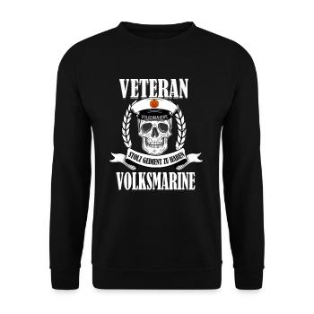 Volksmarine DDR NVA Veteran - Unisex Pullover - Schwarz - Vorne - Alina (178cm) & Michal (187cm)