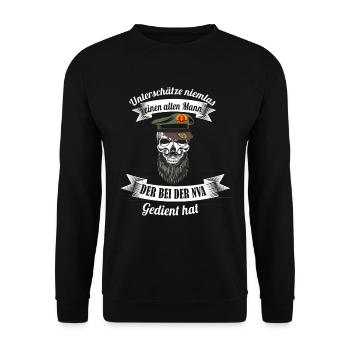 Veteran Volksmarine NVA - Unisex Pullover - Schwarz - Vorne - Alina (178cm) & Michal (187cm)