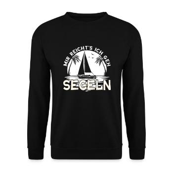 Segelboot Katamaran Kapitän Segeln Segler Geschenk - Unisex Pullover - Schwarz - Vorne - Alina (178cm) & Michal (187cm)