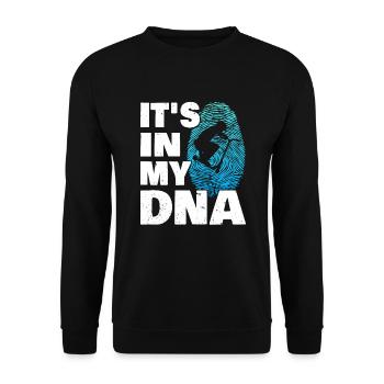 It's in my DNA Stuntscooter Trickscooter Roller - Unisex Pullover - Schwarz - Vorne - Alina (178cm) & Michal (187cm)