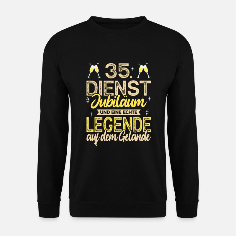 35 Jähriges Dienstjubiläum Firmenjubiläum Geschenk - Unisex Pullover - Schwarz
