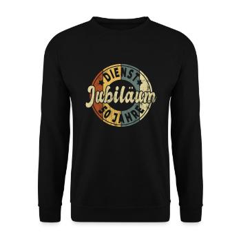 50th Anniversary Company Anniversary Gift - Unisex Sweatshirt - black - Front - Alina (178cm) & Michal (187cm)