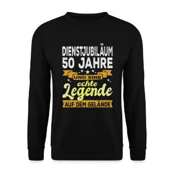 50th Anniversary Company Anniversary Gift - Unisex Sweatshirt - black - Front - Alina (178cm) & Michal (187cm)