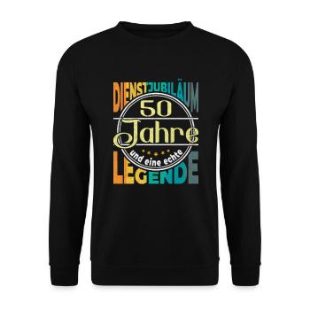 50th Anniversary Company Anniversary Gift - Unisex Sweatshirt - black - Front - Alina (178cm) & Michal (187cm)