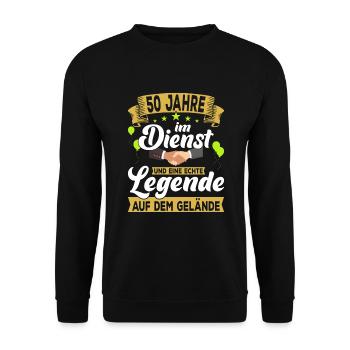 50th Anniversary Company Anniversary Gift - Unisex Sweatshirt - black - Front - Alina (178cm) & Michal (187cm)