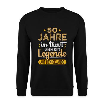 50th Anniversary Company Anniversary Gift - Unisex Sweatshirt - black - Front - Alina (178cm) & Michal (187cm)