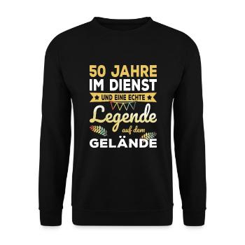 50th Anniversary Company Anniversary Gift - Unisex Sweatshirt - black - Front - Alina (178cm) & Michal (187cm)