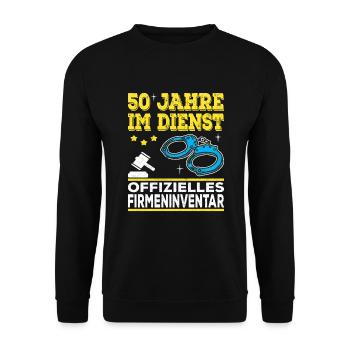 50th Anniversary Company Anniversary Gift - Unisex Sweatshirt - black - Front - Alina (178cm) & Michal (187cm)