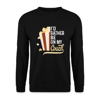 Je préfère être sur mon Couch Chiller Couch Potato - Sweat-shirt Unisexe - noir - Devant - Alina (178cm) & Michal (187cm)