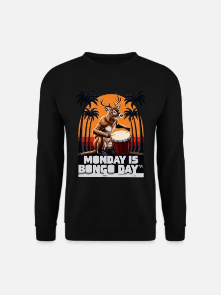 Rentier Affe - Unisex Pullover - Schwarz