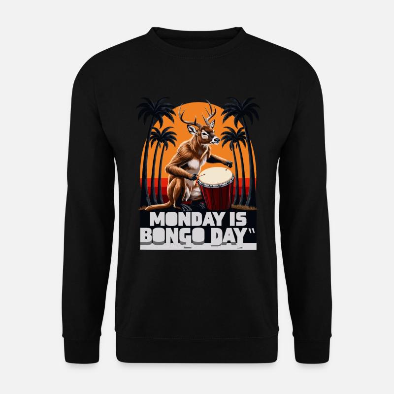 Reindeer Monkey - Unisex Sweatshirt - black