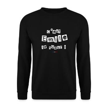 C'est Emile le tueur replique de film - Sweat-shirt Unisexe - noir - Devant - Alina (178cm) & Michal (187cm)