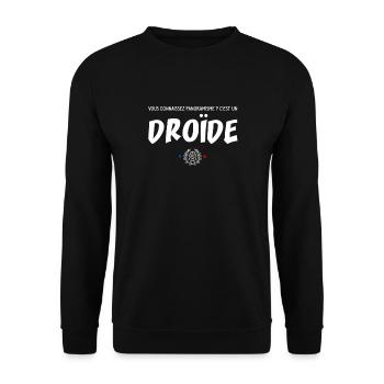 Panoramisme ? C'est un droide - Replique - Sweat-shirt Unisexe - noir - Devant - Alina (178cm) & Michal (187cm)