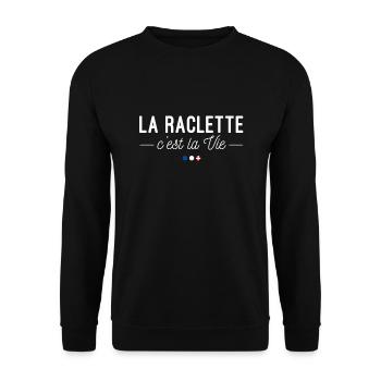 La Raclette, c'est la Vie ! - Sweat-shirt Unisexe - noir - Devant - Alina (178cm) & Michal (187cm)