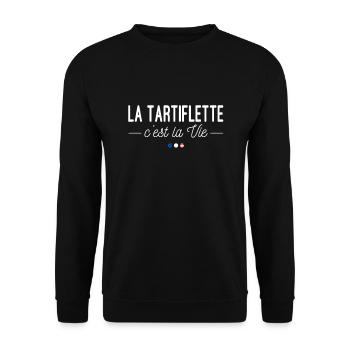 La Tartiflette, c'est la Vie ! - Sweat-shirt Unisexe - noir - Devant - Alina (178cm) & Michal (187cm)