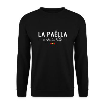 La Paëlla, c'est la Vie ! - Sweat-shirt Unisexe - noir - Devant - Alina (178cm) & Michal (187cm)