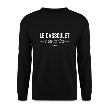 Le Cassoulet c'est La Vie! - Sweat-shirt Unisexe - noir - Devant - Alina (178cm) & Michal (187cm)