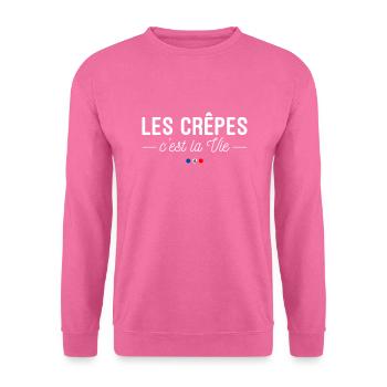 Les Crêpes, c'est la Vie ! - Sweat-shirt Unisexe - rose - Devant