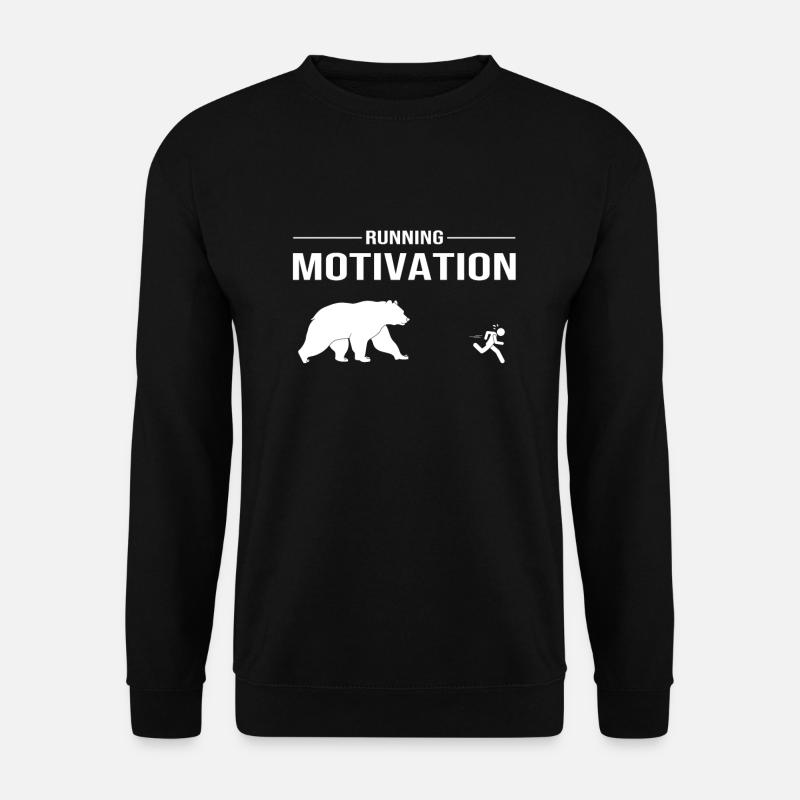Laufmotivation - Running Bear - Unisex Pullover - Schwarz