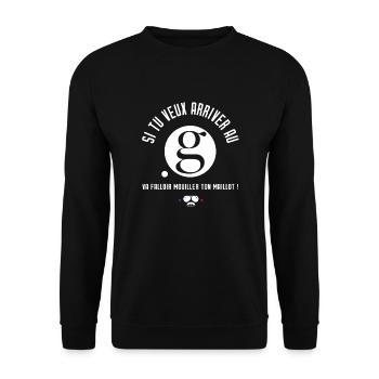 Si tu veux arriver au point G - Réplique culte - Sweat-shirt Unisexe - noir - Devant - Alina (178cm) & Michal (187cm)