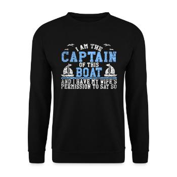 Boot Kapitän - Unisex Pullover - Schwarz - Vorne - Alina (178cm) & Michal (187cm)