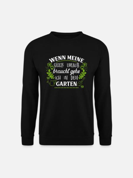 Garten Seele Urlaub Geschenk Weihnachten Grün - Unisex Pullover - Schwarz