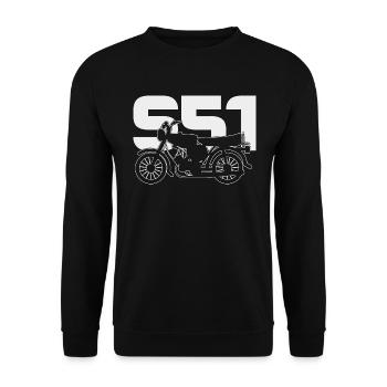 Legend S51 Simme Enduro Vintage - Unisex Sweatshirt - black - Front - Alina (178cm) & Michal (187cm)