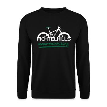 Fichtelhills Fully mountainbike Fichtelgebirge - Unisex Pullover - Schwarz - Vorne - Alina (178cm) & Michal (187cm)