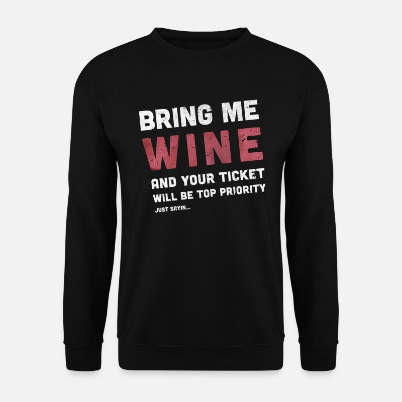 Wine and Tech Support - Unisex Sweatshirt - black
