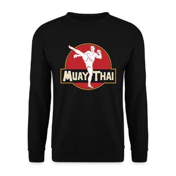 Muay Thai Arts Martiaux MMA Kickboxer | Changer les couleurs - Sweat-shirt Unisexe - noir - Devant - Alina (178cm) & Michal (187cm)