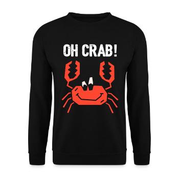 Oh Crab - Unisex Sweatshirt - black - Front - Alina (178cm) & Michal (187cm)