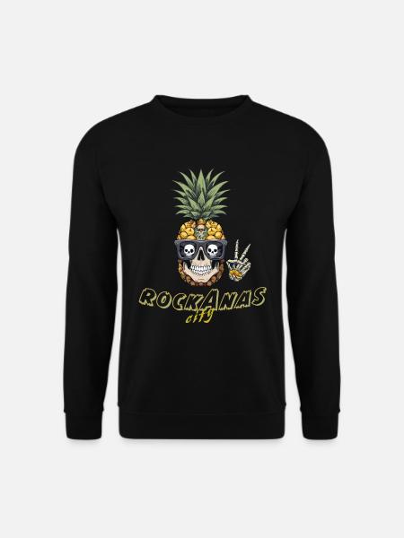 RockAnas - Crazy Ananas Bekleidung by Mujo - Unisex Pullover - Schwarz