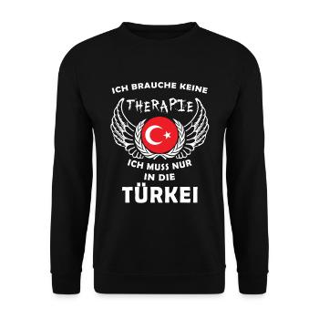 Therapie Türkei - Unisex Pullover - Schwarz - Vorne - Alina (178cm) & Michal (187cm)