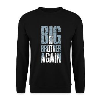 Big Brother Again Tee für Jungs - Unisex Pullover - Schwarz - Vorne - Alina (178cm) & Michal (187cm)