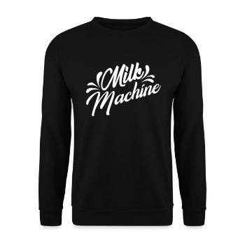 Milk machine funny mom breastfeeding - Unisex Sweatshirt - black - Front - Alina (178cm) & Michal (187cm)