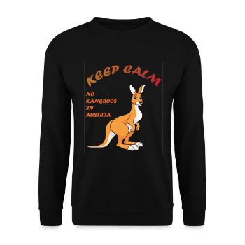 No kangaroos in Austria. Funny - Unisex Sweatshirt - black - Front - Alina (178cm) & Michal (187cm)