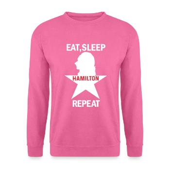 Mangez-sommeil-repeat Hamilton - Sweat-shirt Unisexe - rose - Devant
