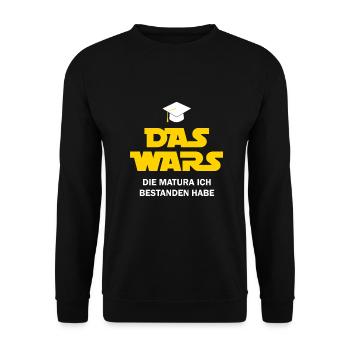 Das Wars Matura bestanden lustiger Spruch - Unisex Pullover - Schwarz - Vorne - Alina (178cm) & Michal (187cm)