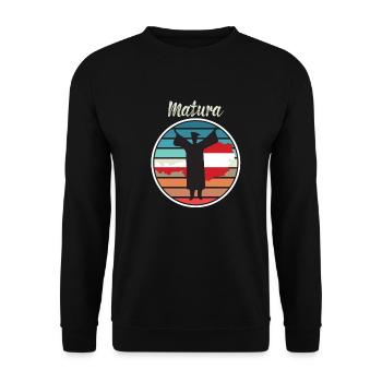 Matura limited Österreich Edition - Unisex Pullover - Schwarz - Vorne - Alina (178cm) & Michal (187cm)