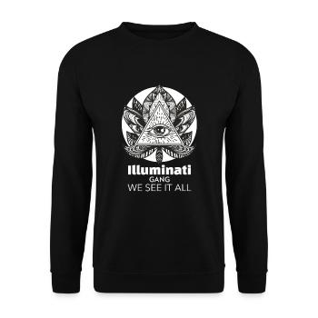 ILLUMINATI GANG - Unisex Sweatshirt - black - Front - Alina (178cm) & Michal (187cm)