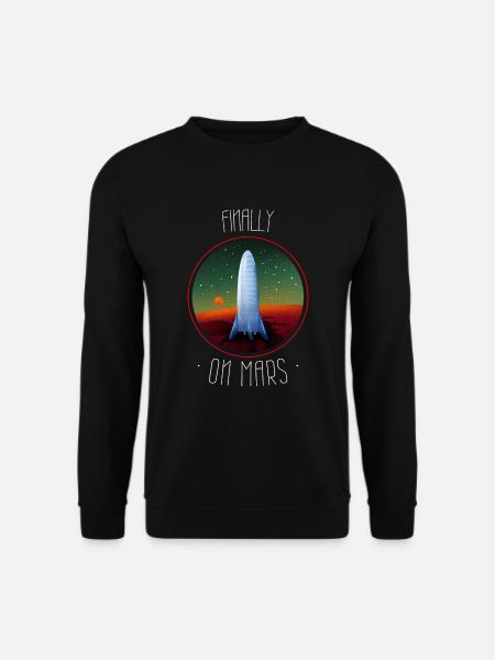 FINALLY ON MARS - Unisex Sweatshirt - black