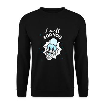 I MELT FOR YOU - Unisex Pullover - Schwarz - Vorne - Alina (178cm) & Michal (187cm)