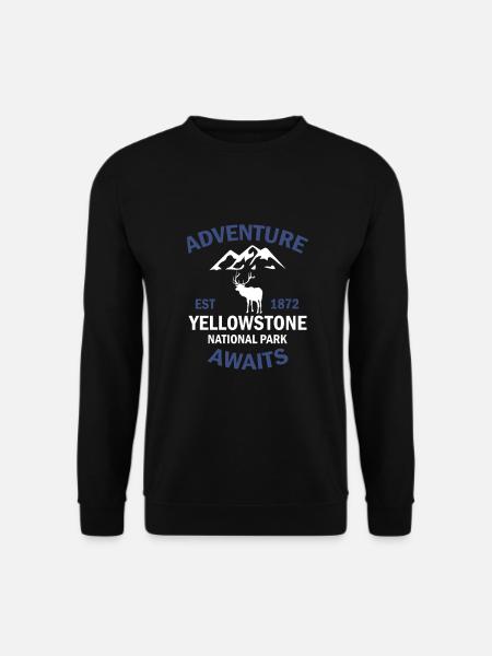 Yellowstone National Park is waiting for adventure - Unisex Sweatshirt - black