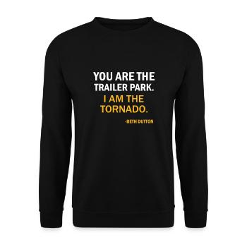 Yellowstone Dutton Ranch - Unisex Sweatshirt - black - Front - Alina (178cm) & Michal (187cm)