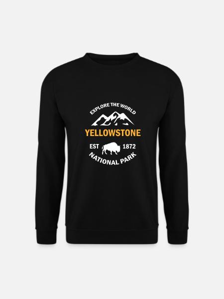 le parc national de Yellowstone - Sweat-shirt Unisexe - noir