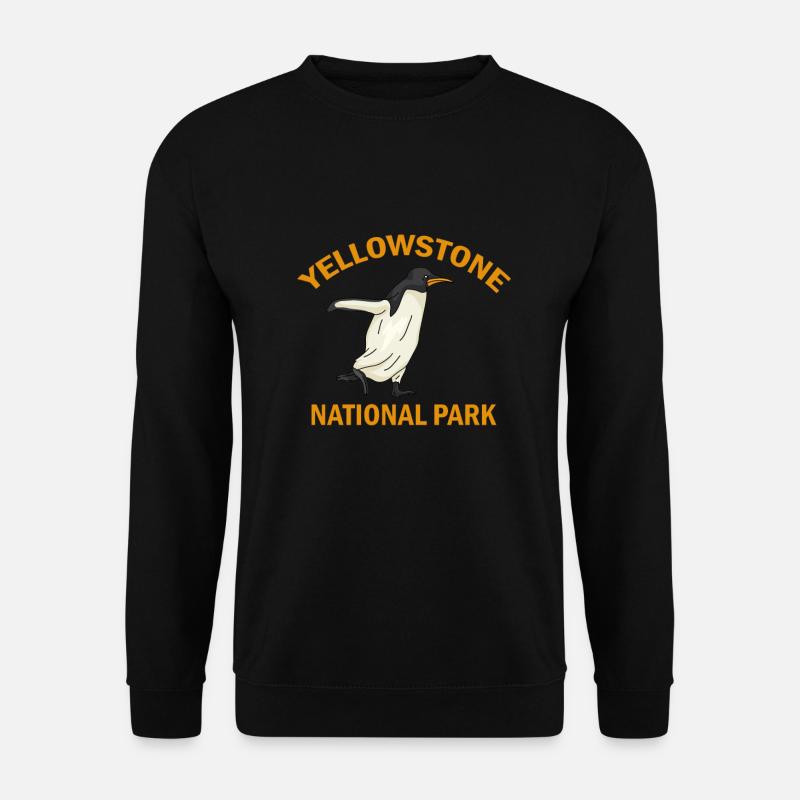 Pinguin im Yellowstone-Nationalpark - Unisex Pullover - Schwarz