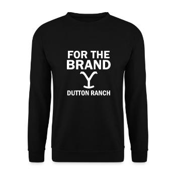For the Brand Ranch Yellowstone Cowboy - Unisex Sweatshirt - black - Front - Alina (178cm) & Michal (187cm)