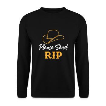 Please send Rip Yellowstone - Unisex Sweatshirt - black - Front - Alina (178cm) & Michal (187cm)