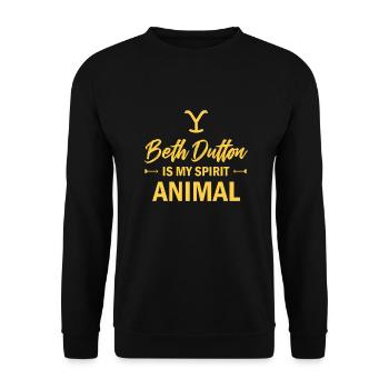 Yellowstone Beth Dutton is my spirit animal - Unisex Sweatshirt - black - Front - Alina (178cm) & Michal (187cm)