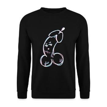 Penis Fertile Fertility - Unisex Sweatshirt - black - Front - Alina (178cm) & Michal (187cm)
